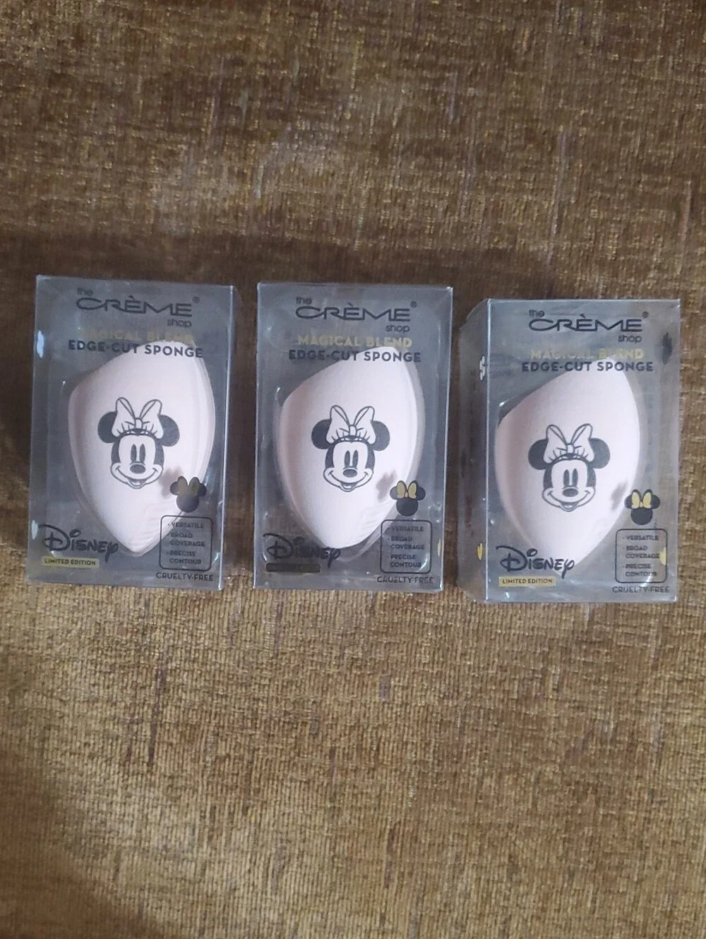 💕 The Crème Shop x Disney Minnie Mouse Magical Blend Edge-Cut Sponge – 3 Pack